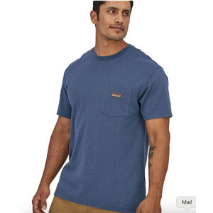 Patagonia Men’s Work Pocket Tee | Size M | Stone Blue | VGUC